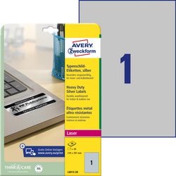 Etichette Ty avery zweckform l6013 -20 argento opaco