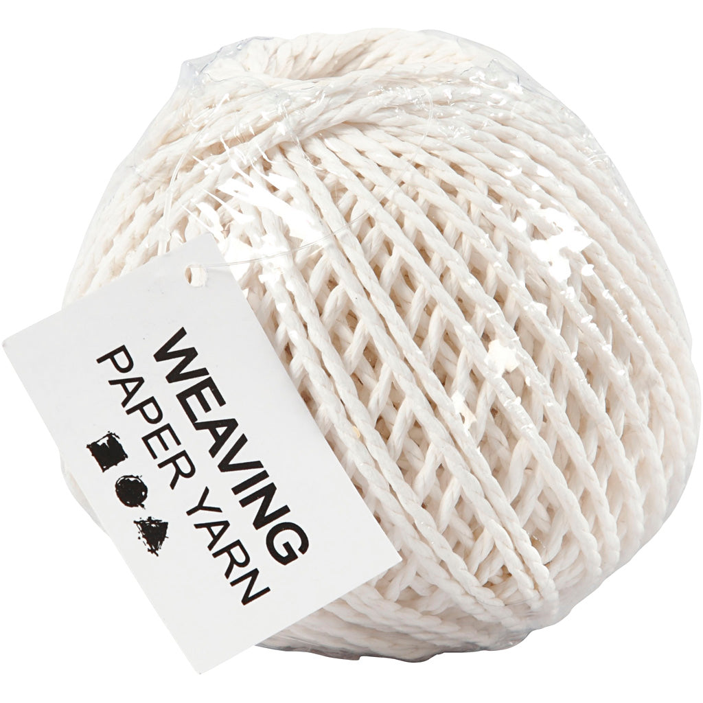 Creative Company Paper Yarn White, 40m