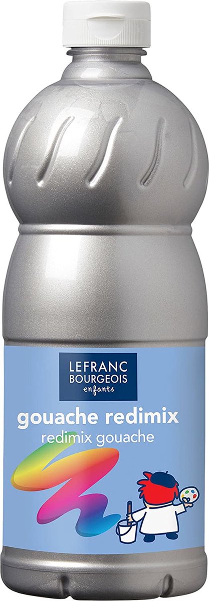Lefranc bourgeois l b plakkaatverf redimix silver 500ml
