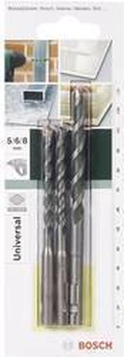 Bosch - Set trapano universale da 3 pezzi sds-quick 5.0x100; 6,0x100; 8,0x120