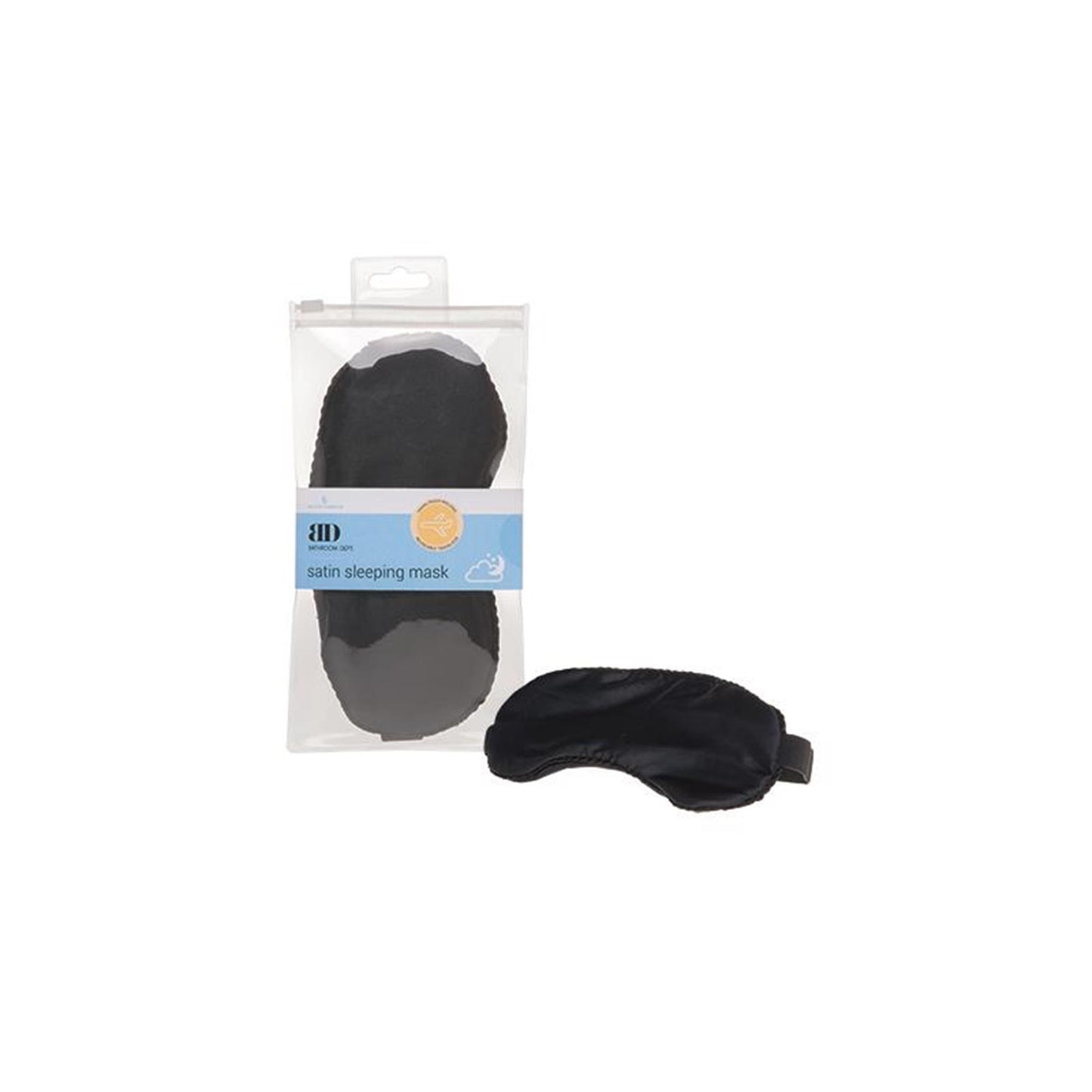 Mascherina per dormire Source Balance in raso con elastico nero