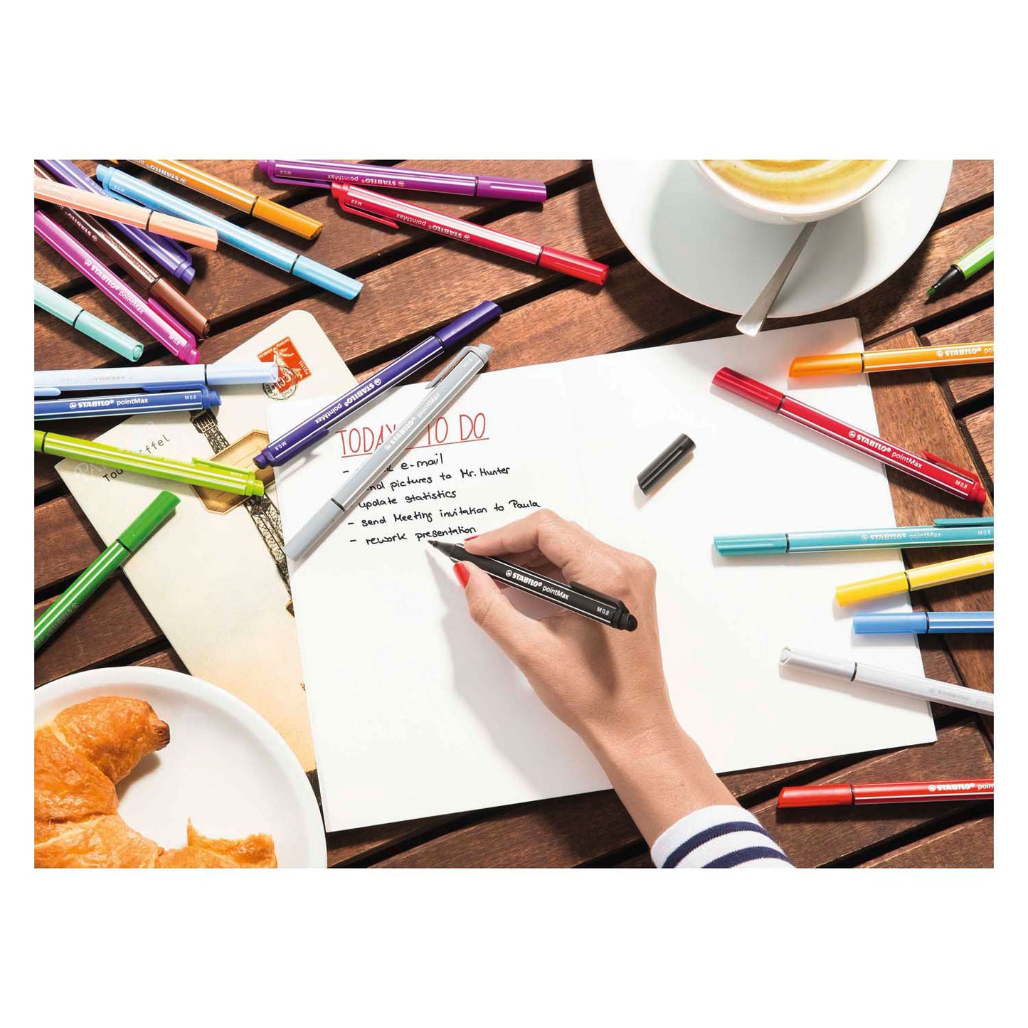 Stabilo Pointmax Hardtip Fineliner Negro (488 46)