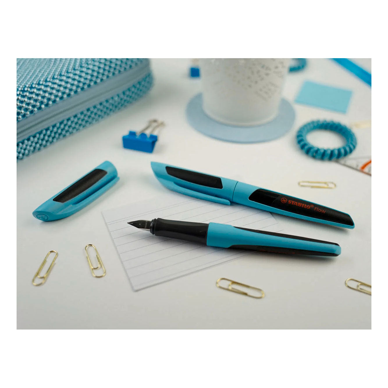 Stabilo flow vulpen - blauw