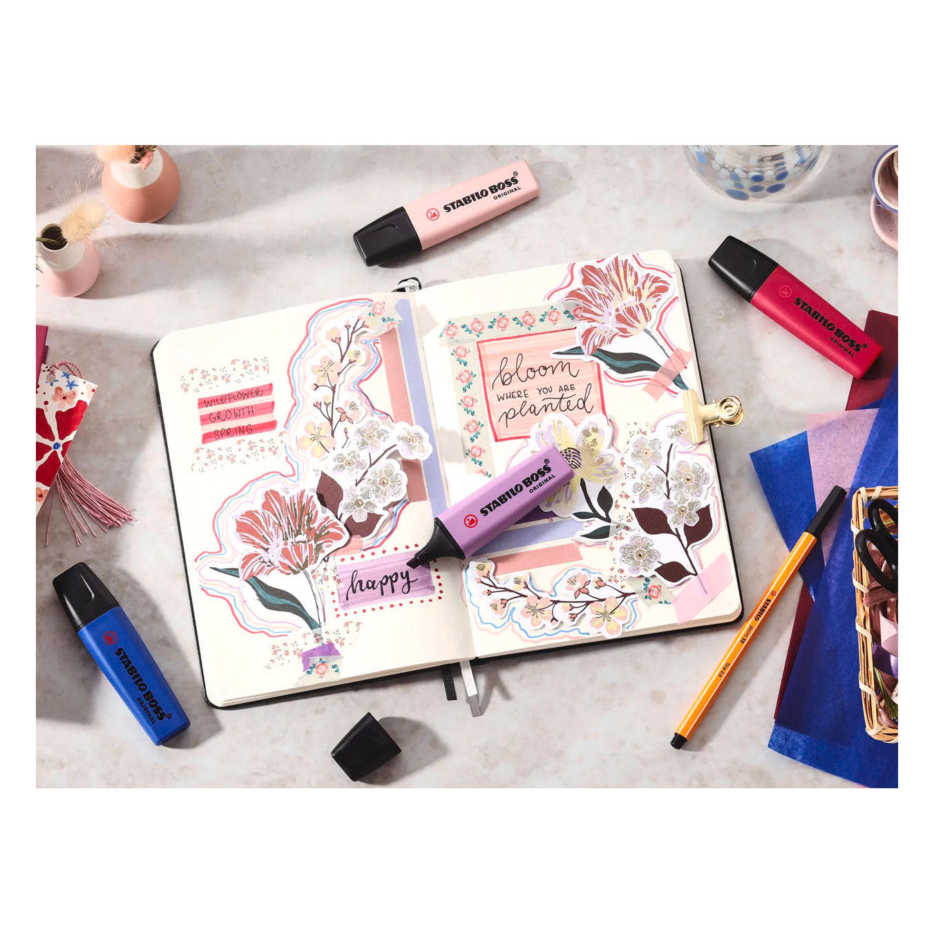 Stabilo boss wildflower highlighter - gray violet
