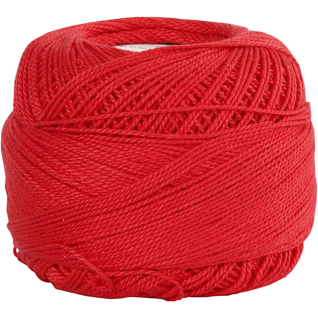 Creativ company hilo de algodón mercerizado, rojo, 20 gr 1 ovillo