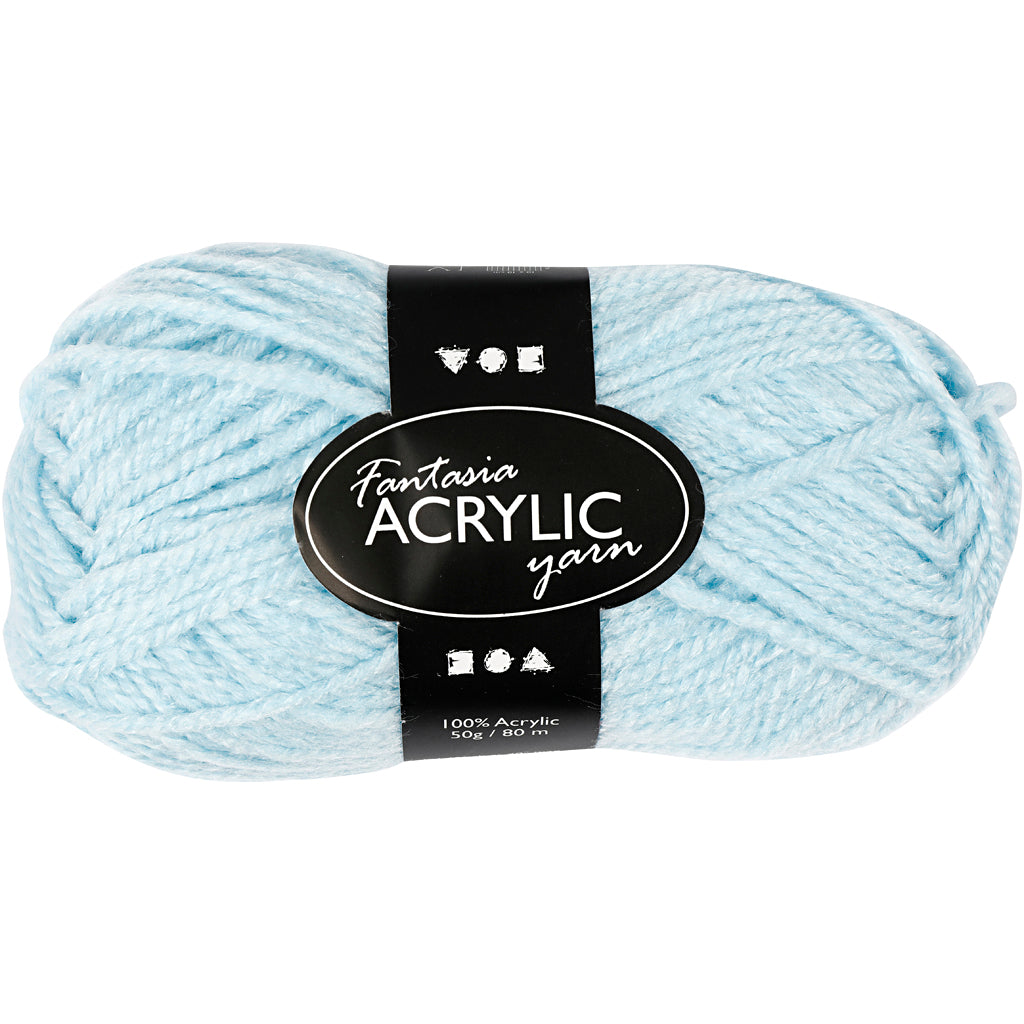 Filato acrilico, Azzurro, 50gr, 80m