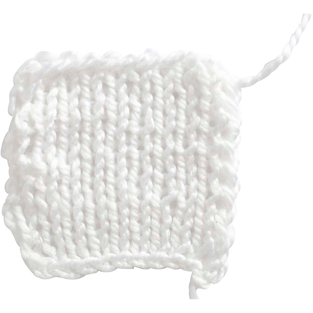 Filato acrilico Fantasia di Creativ Company, l: 35 m, maxi, bianco, 50 g 1 gomitolo