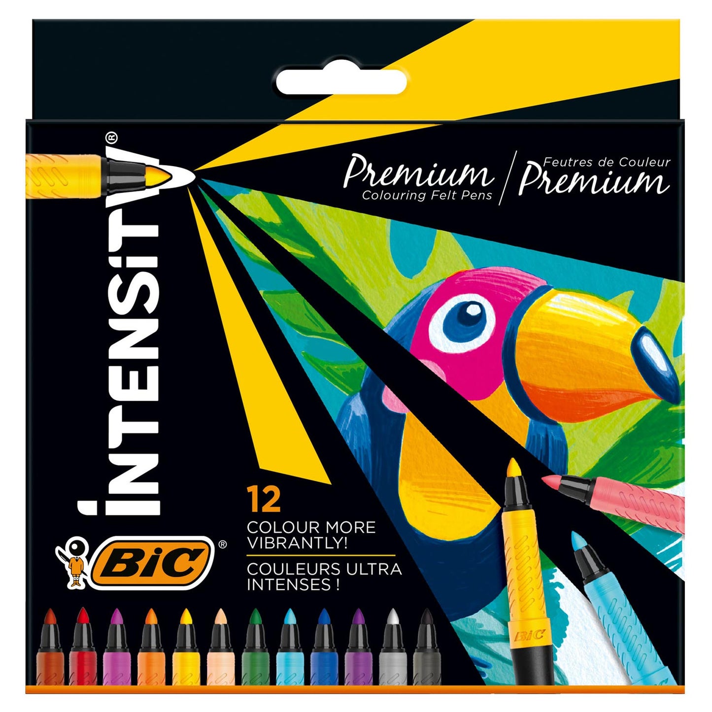 Penne in feltro di intensità BIC -tip Luxe Box, 12st.