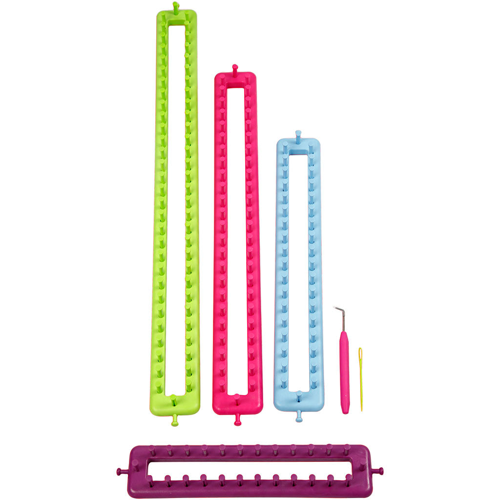 Telar de tejer de la empresa Creativ, largo: 25-35-45-55 cm, 1 juego