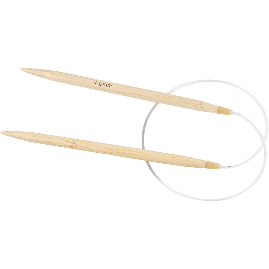 Ferri da maglia rotondi Creative Company, L: 60 cm, misura 7 mm, 1 pezzo