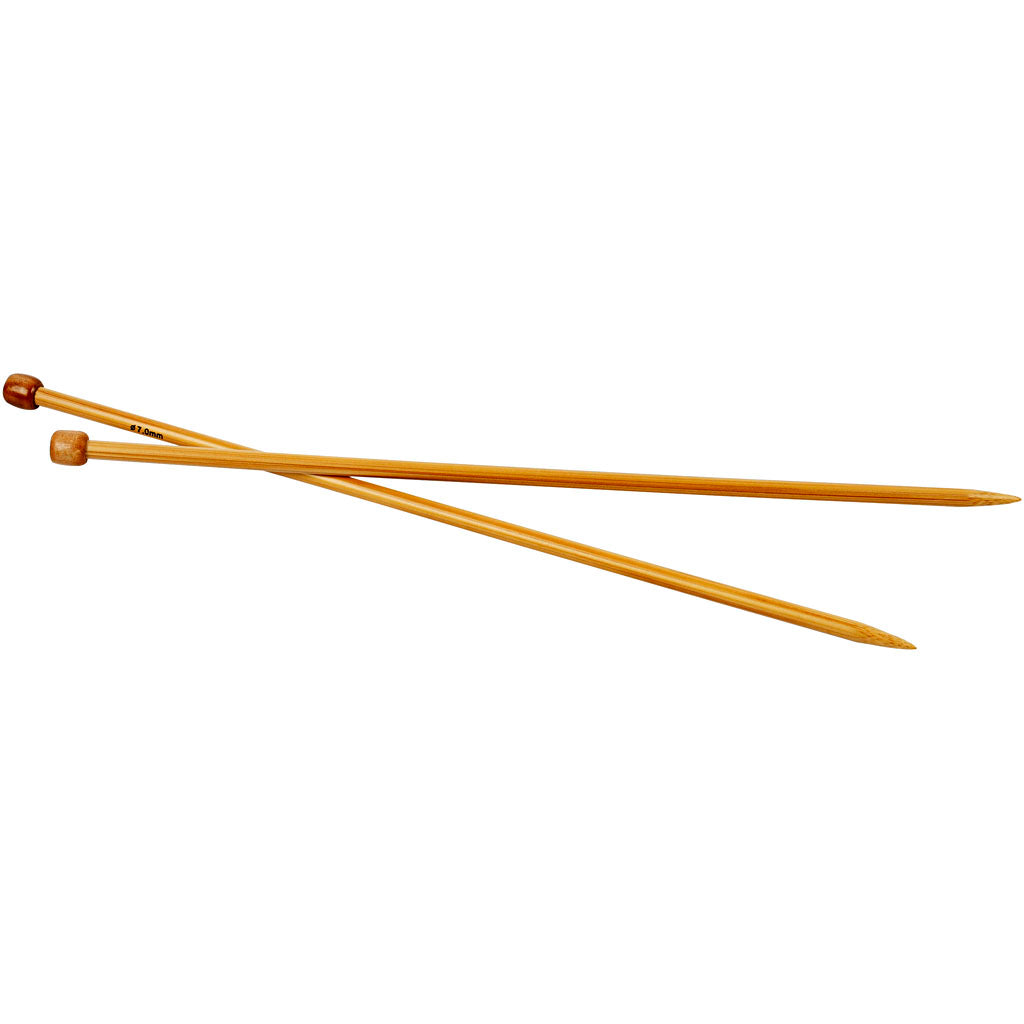 Agujas de tejer de la empresa Creativ, largo: 35 cm, tamaño 7 mm, 1 par
