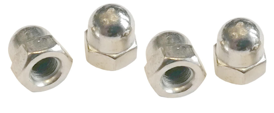 Dresselhaus Cap Nuts, M6 Din1587 Ottone, nichelato