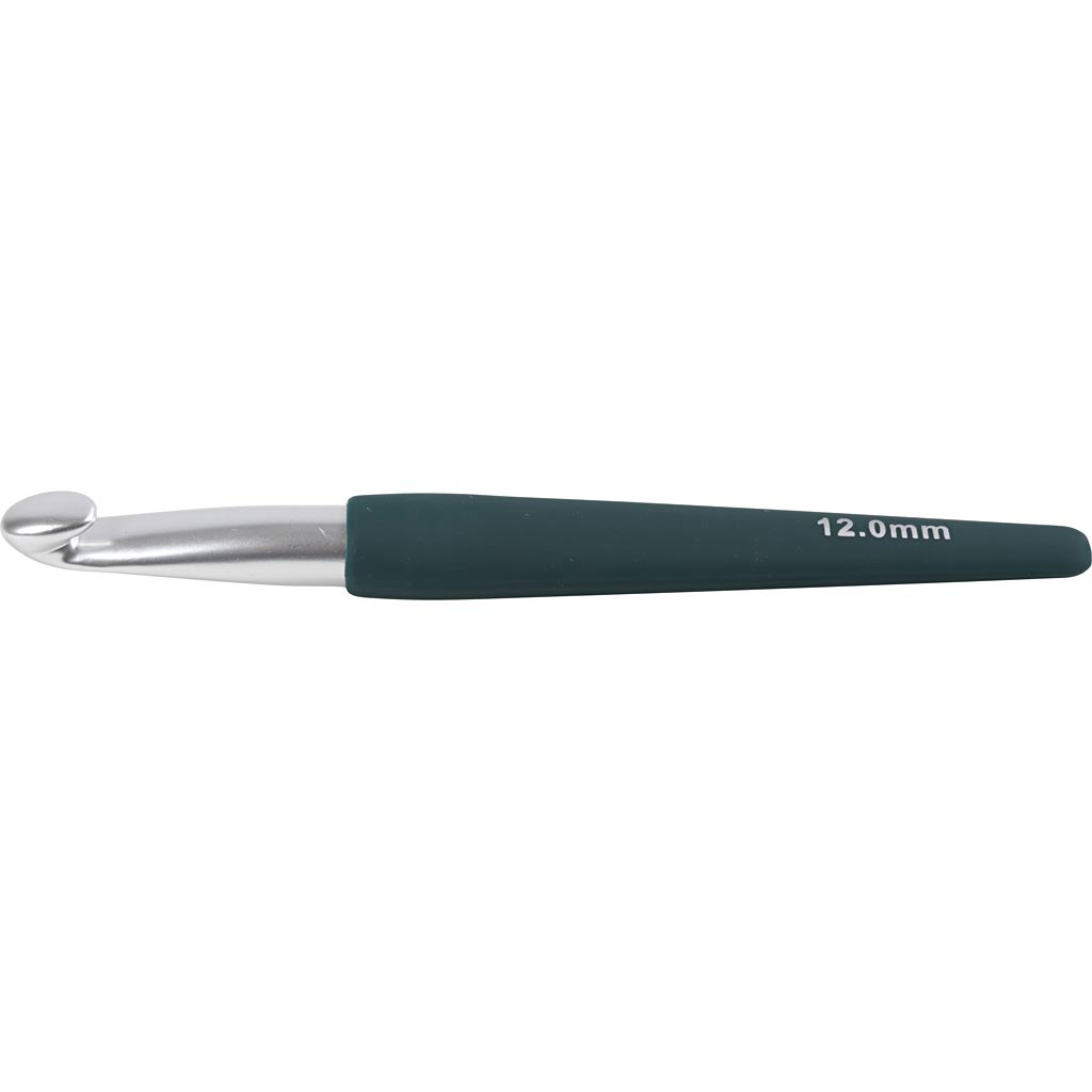 Uncinetti Creative Company, misura 12, l: 16 cm, misura 12 mm, blu, 1 pezzo