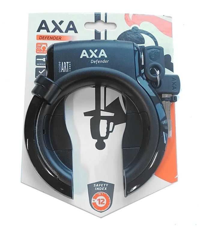 Axa Defender - Lock de anillo de bicicletas, 160 mm, Art2, negro