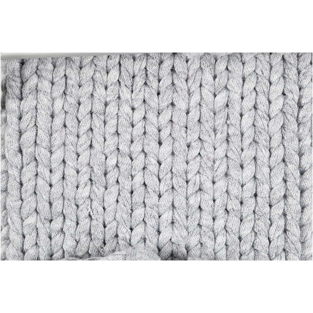 Filato per spaghetti Creative Company, L: 35 m, ca. 10 mm, grigio, 100 g 1 gomitolo