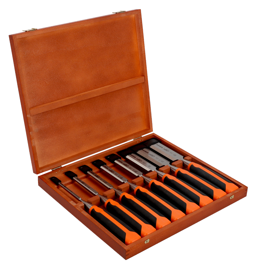 Juego de cinceles Bahco de 8 piezas.