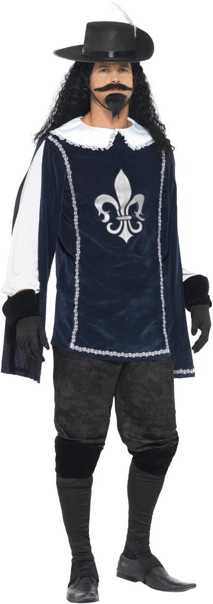 Costume da moschettiere blu Vegaoo per uomo - travestimento - medio