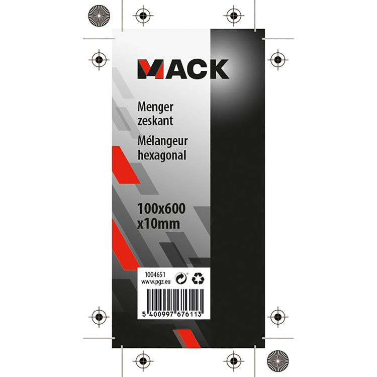 Mack 1004651 - mezclador de pintura 600x10x100mm 600x10x100mm | 3 piezas