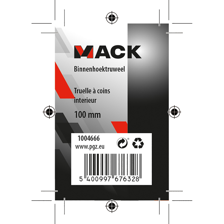 Mack 1004666 - esquina interior afilada tr 100 | 3 piezas