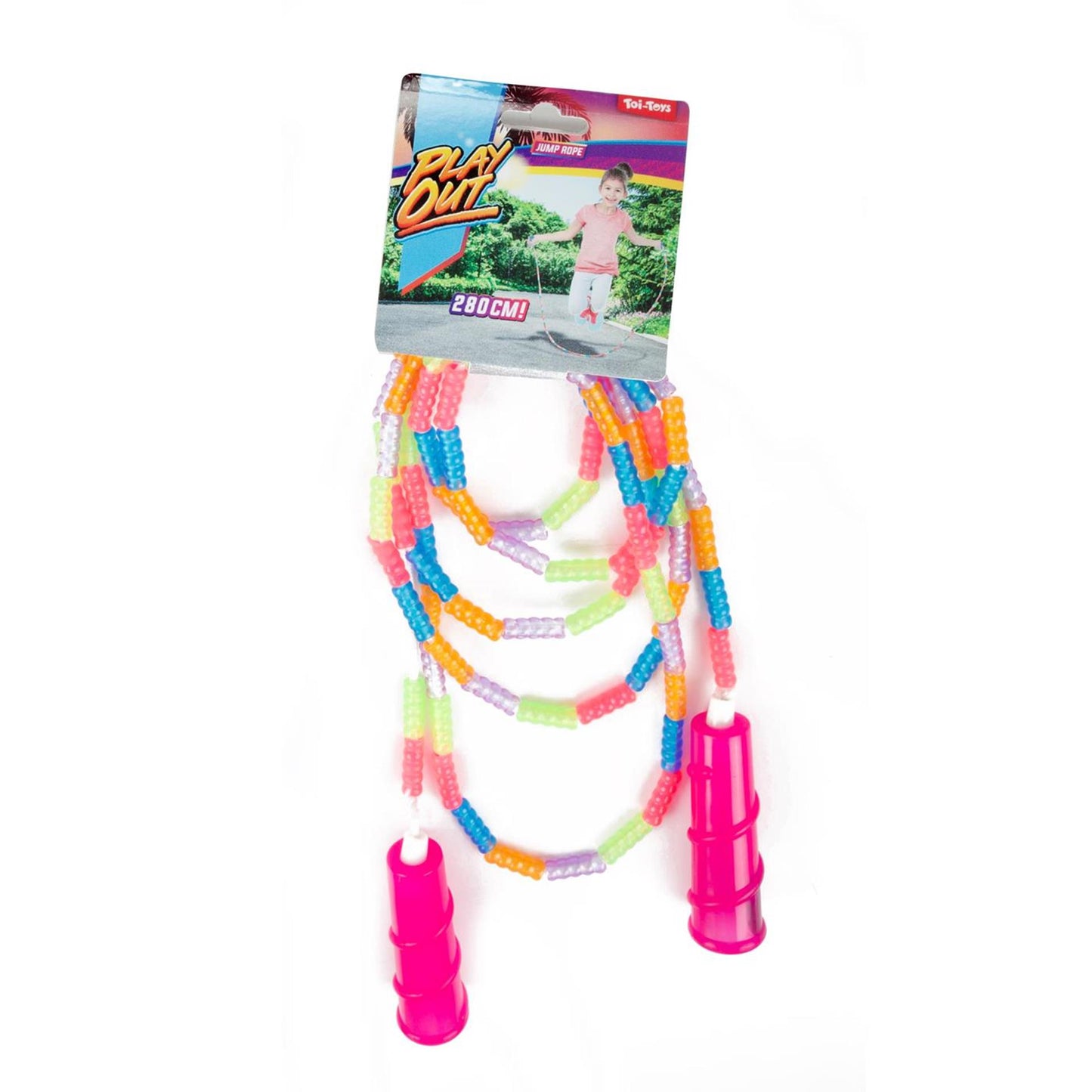 Toi-Toys salta cuerda con cuentas de colores, 280 cm