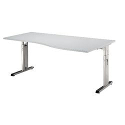 Bach scrivania ergonomica grigio chiaro gamba a C regolabile in altezza 1800x1000x680-760mm martello