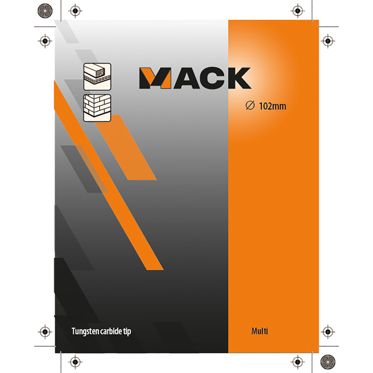Mack 1018355 - sierra de corona multi TCT ø 102 mm | 3 piezas