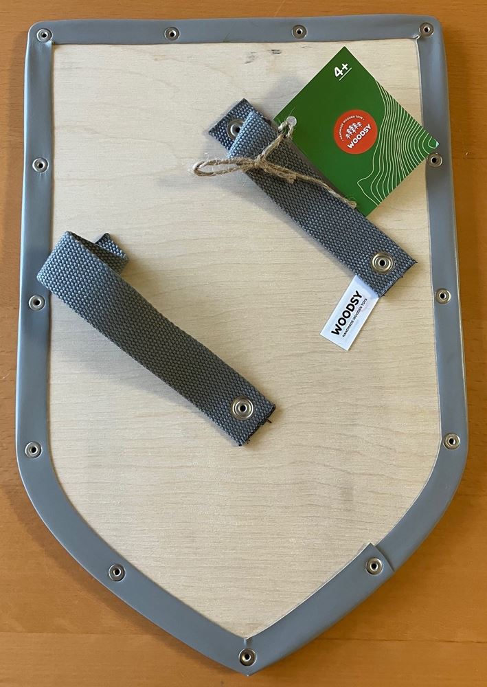 Escudo de madera amaderado dragón verde. 26x39