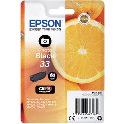 Cartucho de tinta epson c13t33414012 foto negro