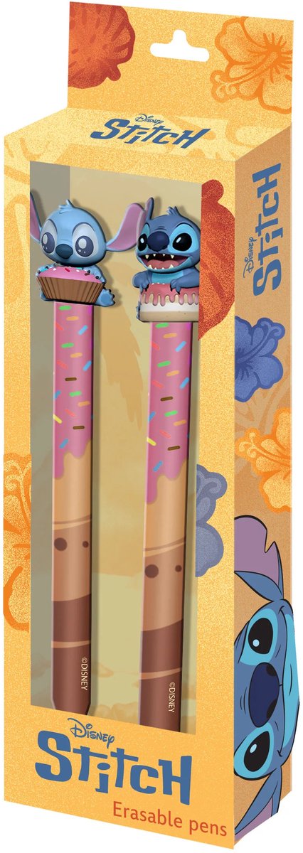 Karactermania - disney - lilo stitch - pack van 2 uitwisbare gelpennen