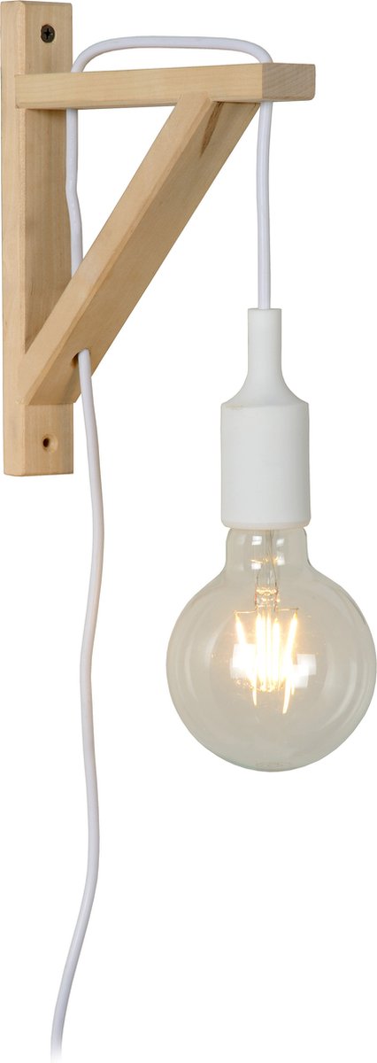 Lucide fix - lámpara de pared - 1xe27 - blanco