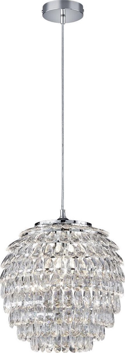 Rl live your light reality petty - lampada a sospensione - cromata - escl. 1x e27 4 w - montaggio a soffitto - regolabile in altezza