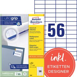Etichette universali avery zweckform 3668 bianco