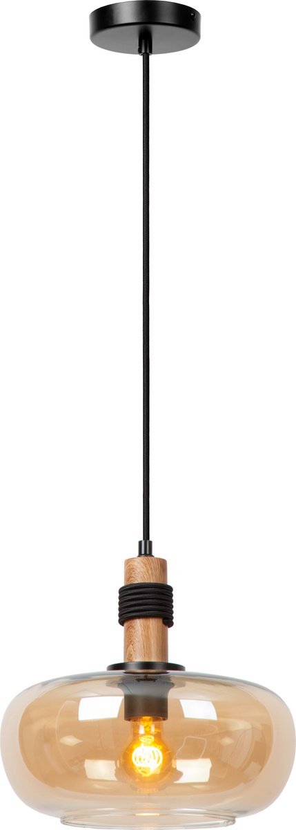 Lucide ilona - hanglamp - ø 30 cm - 1xe27 - amber