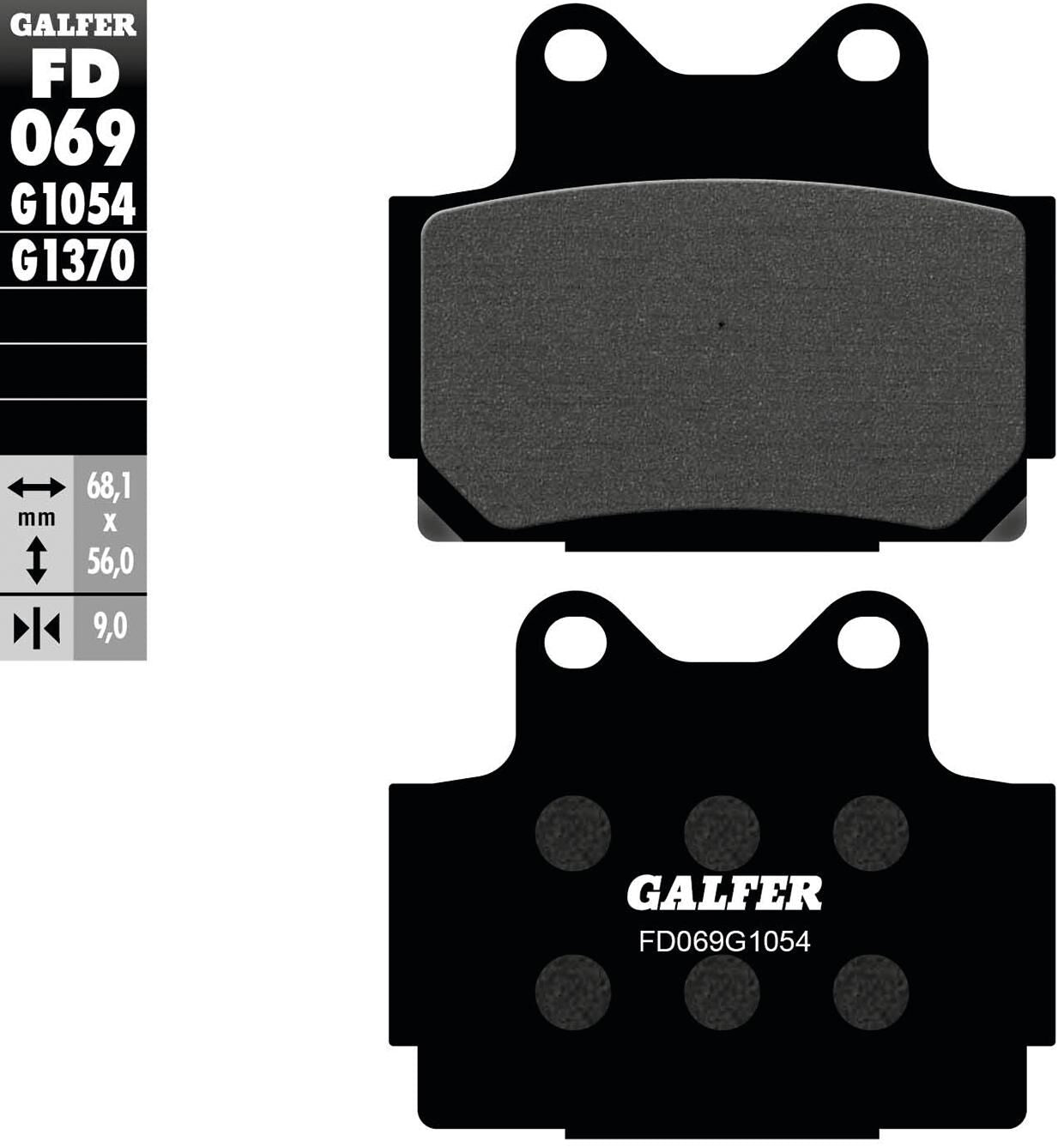 Pastiglie freno Galfer fd069 pastiglia freno fd069 g1054 organica