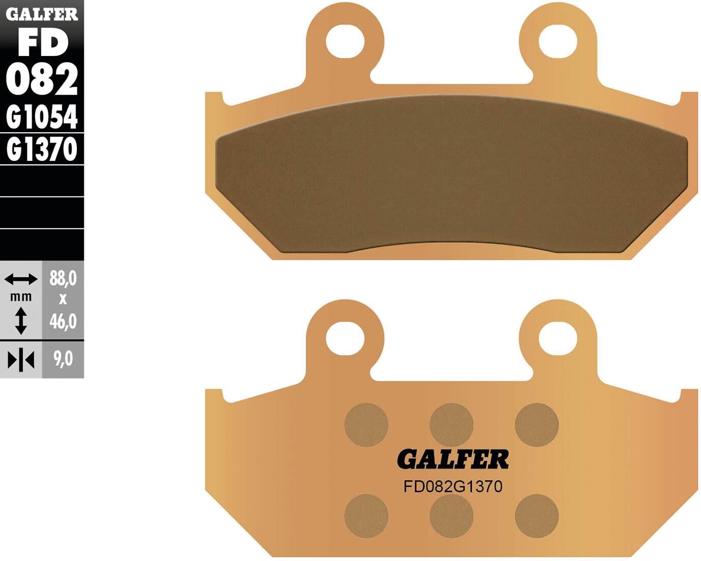 Pastiglie freno Galfer fd082 pastiglia freno fd082 g1370 metallo sinterizzato
