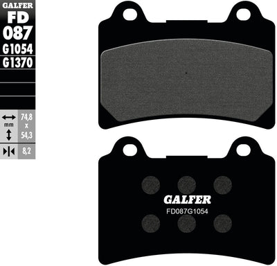 Galfer bremsbelag fd087 brake pad fd087 g1054 organic