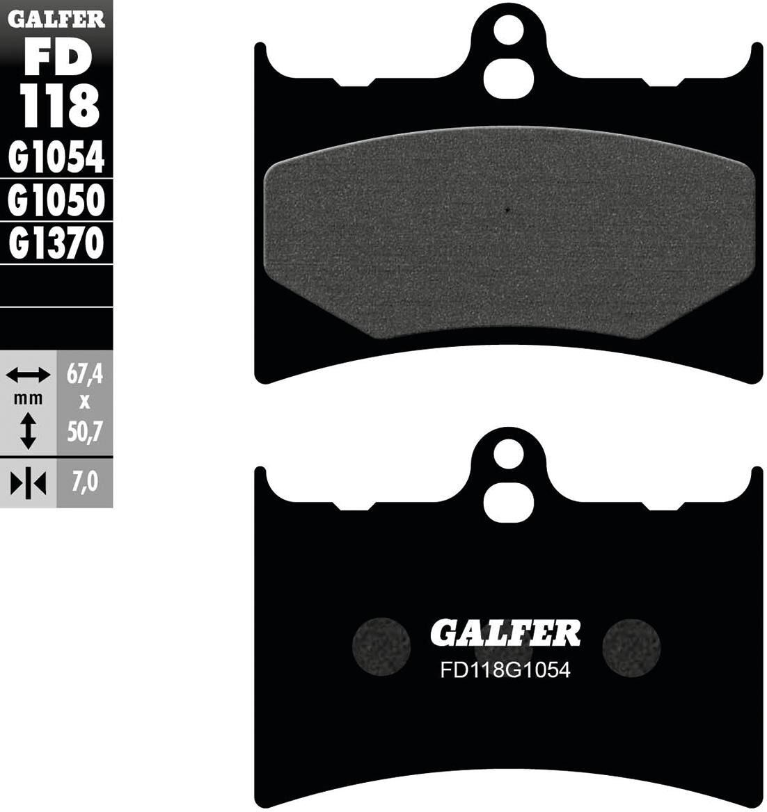Pastiglie freno Galfer fd118 pastiglia freno fd118 g1054 organica