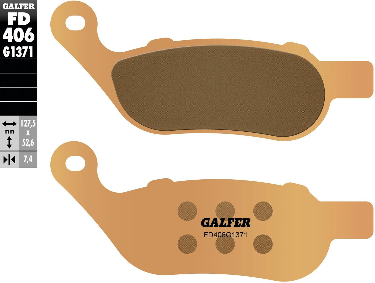 Pastiglie freno Galfer fd406 pastiglia freno fd406 g1371 sint.metal street