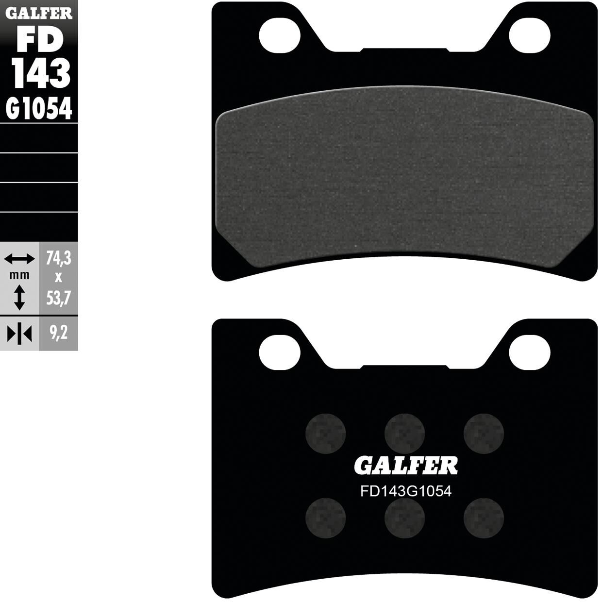 Pastiglie freno Galfer fd143 pastiglie freno fd143 g1054 organiche