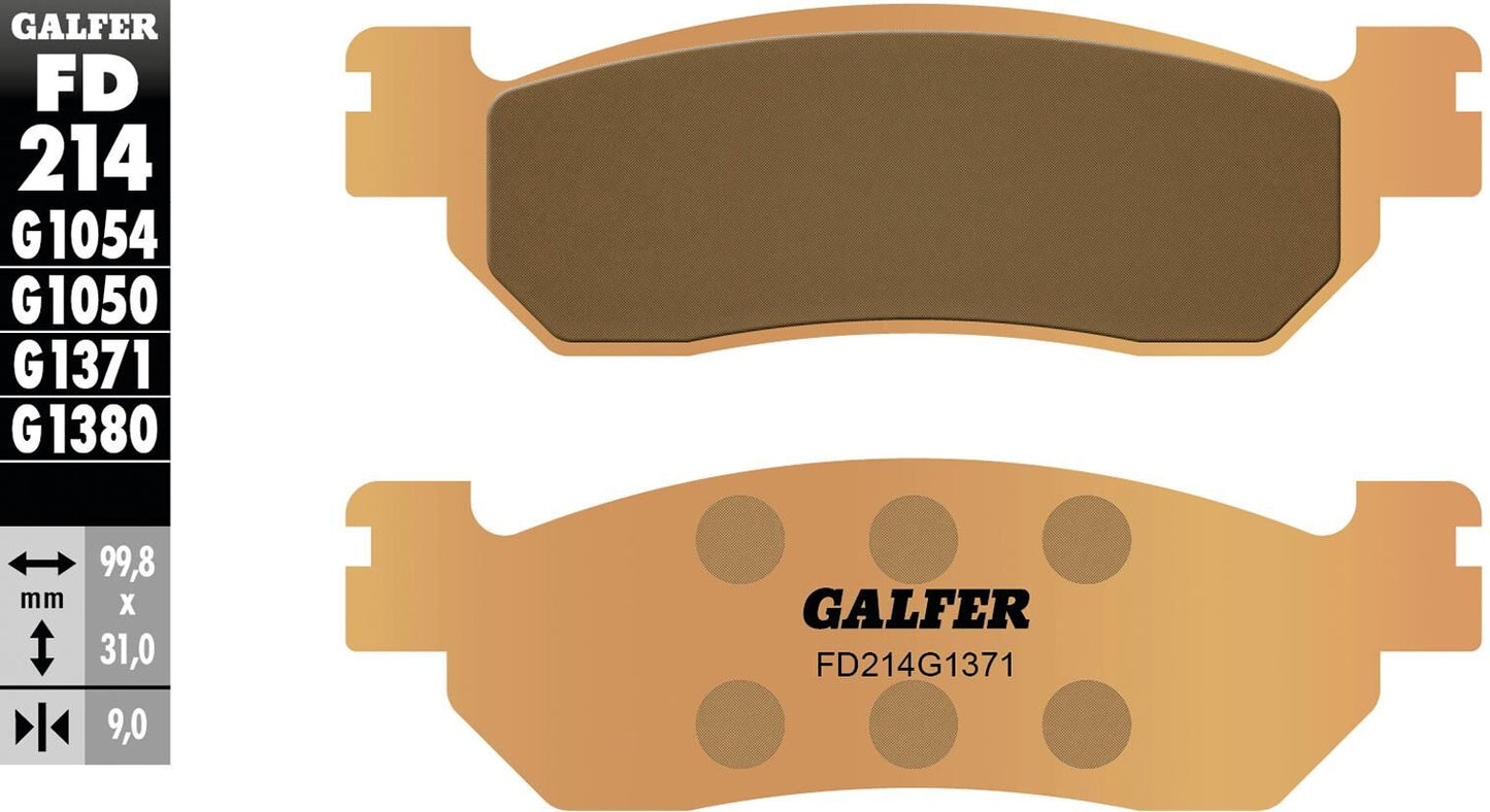 Pastillas de freno galfer fd214 pastilla de freno fd214 g1371 sint. calle metalica