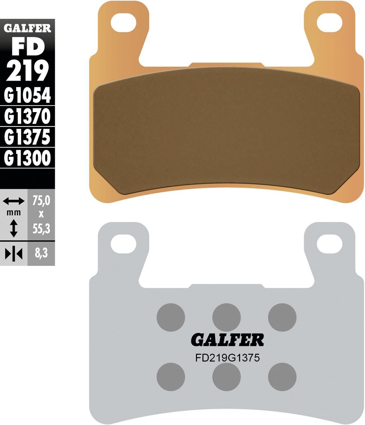 Pastillas de freno galfer fd219 pastilla de freno fd219 g1375 sin. metalestr. sp.