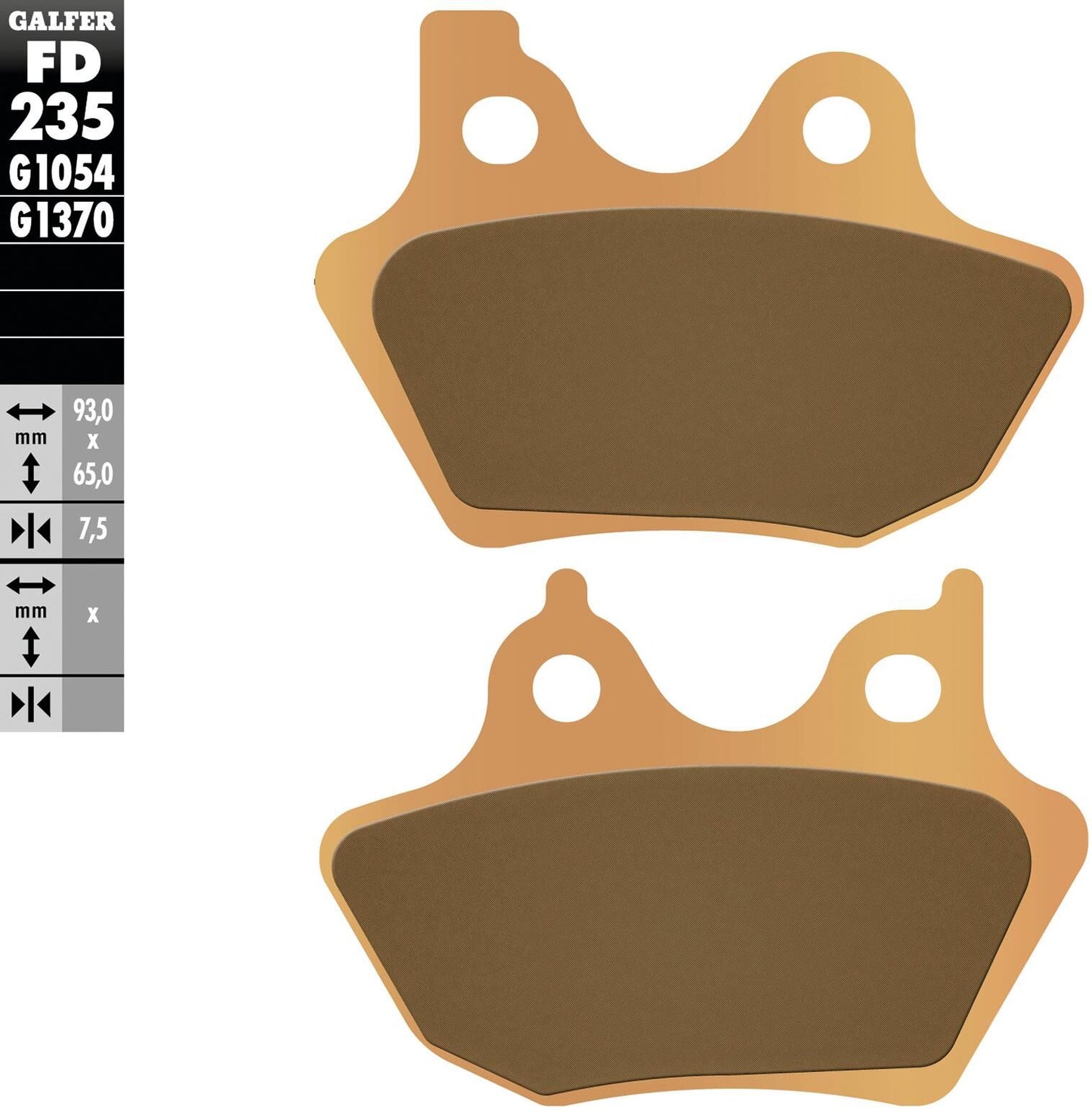 Pastillas de freno Galfer fd235 pastilla de freno fd235 g1370 sint. calle metalica