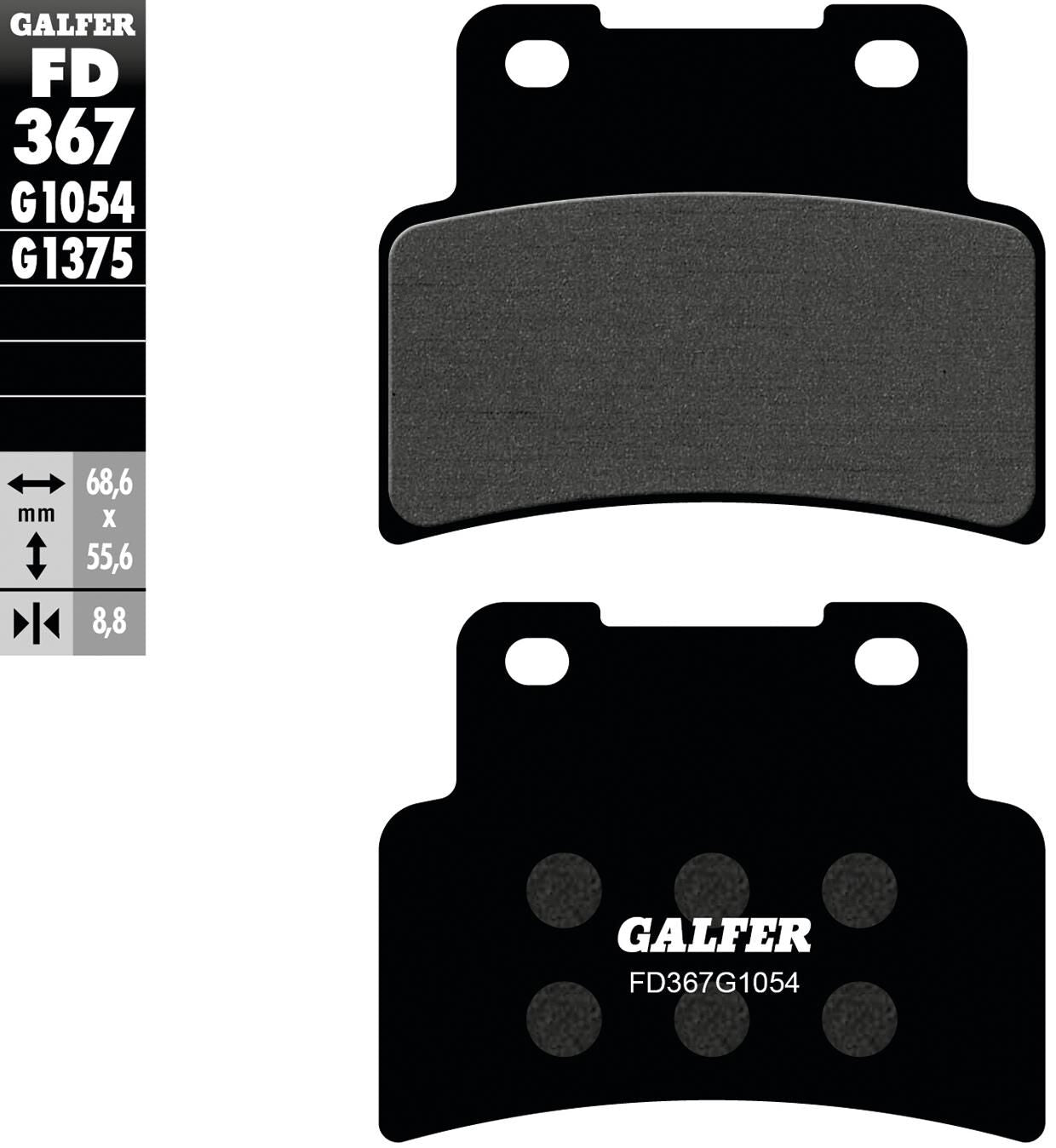 Pastillas de freno galfer fd367 pastilla de freno fd367 g1054 calle organica