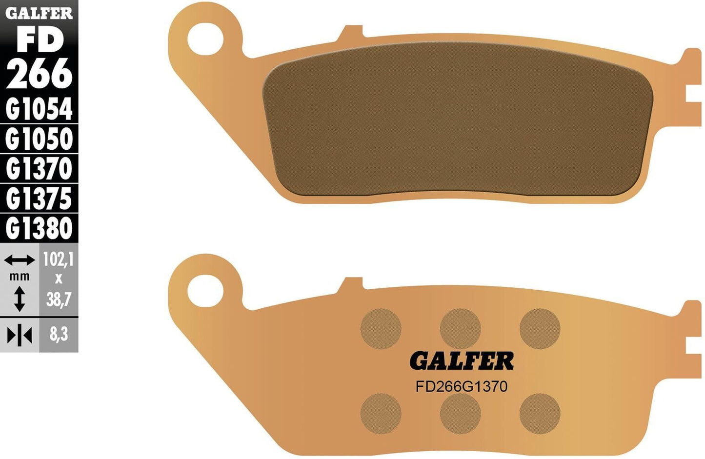 Pastiglie freno Galfer fd266 pastiglia freno fd266 g1370 sint. strada metallica
