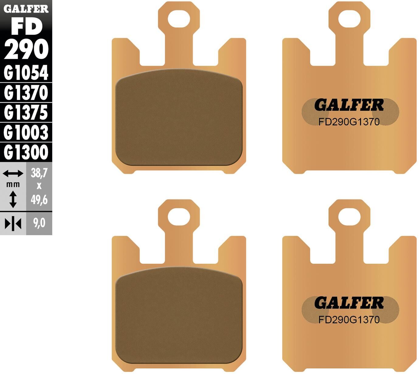 Pastillas de freno Galfer fd290 pastilla de freno fd290 g1370 sint.metal street