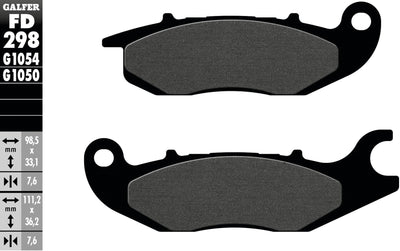 Galfer bremsbelag fd298 brake pad fd298 g1054 organic standard