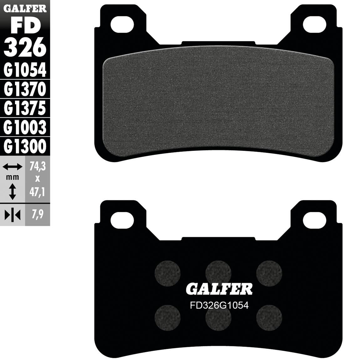 Pastillas de freno galfer fd326 pastilla de freno fd326 g1054 calle organica
