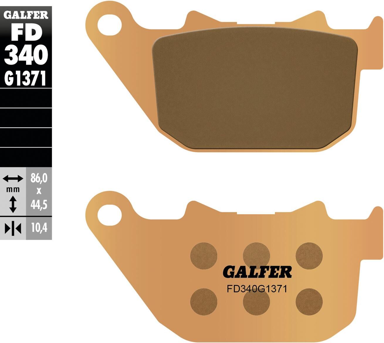Pastillas de freno Galfer fd340 pastilla de freno fd340 g1371 sint.metal street