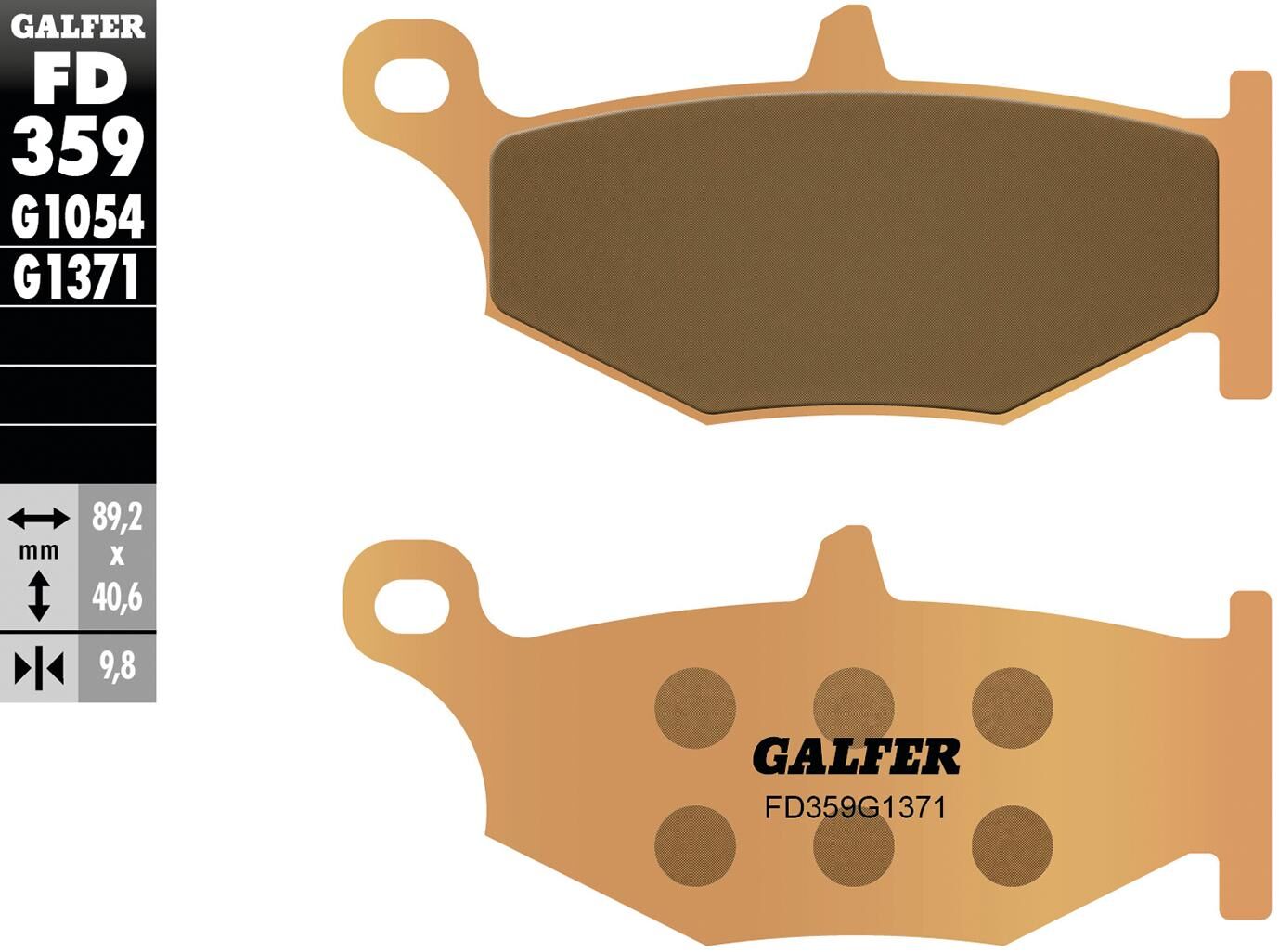 Pastillas de freno Galfer fd359 pastilla de freno fd359 g1371 sint.metal street