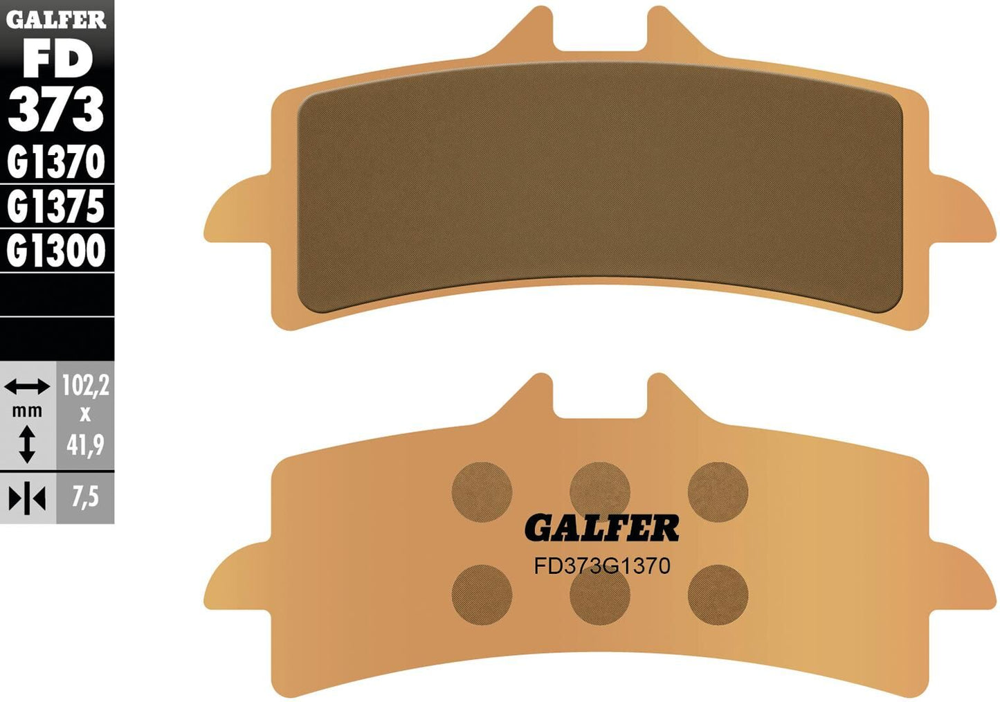 Pastillas de freno Galfer fd373 pastilla de freno fd373 g1370 sint.metal street